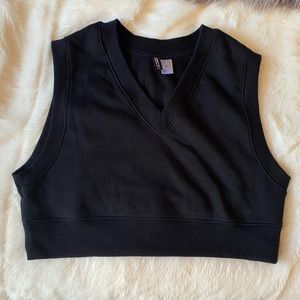 Black sweater vest top